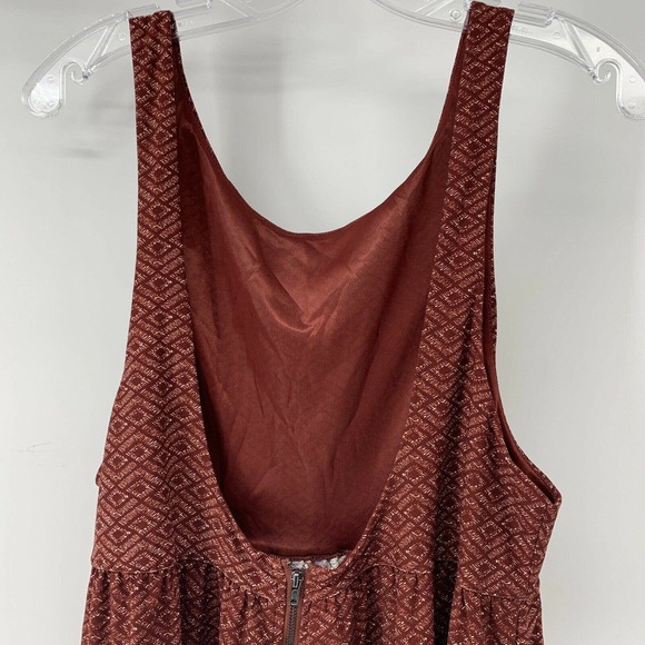 Red Scoop Back Wide Leg Cheeky Romper XS - Picture 3 of 7